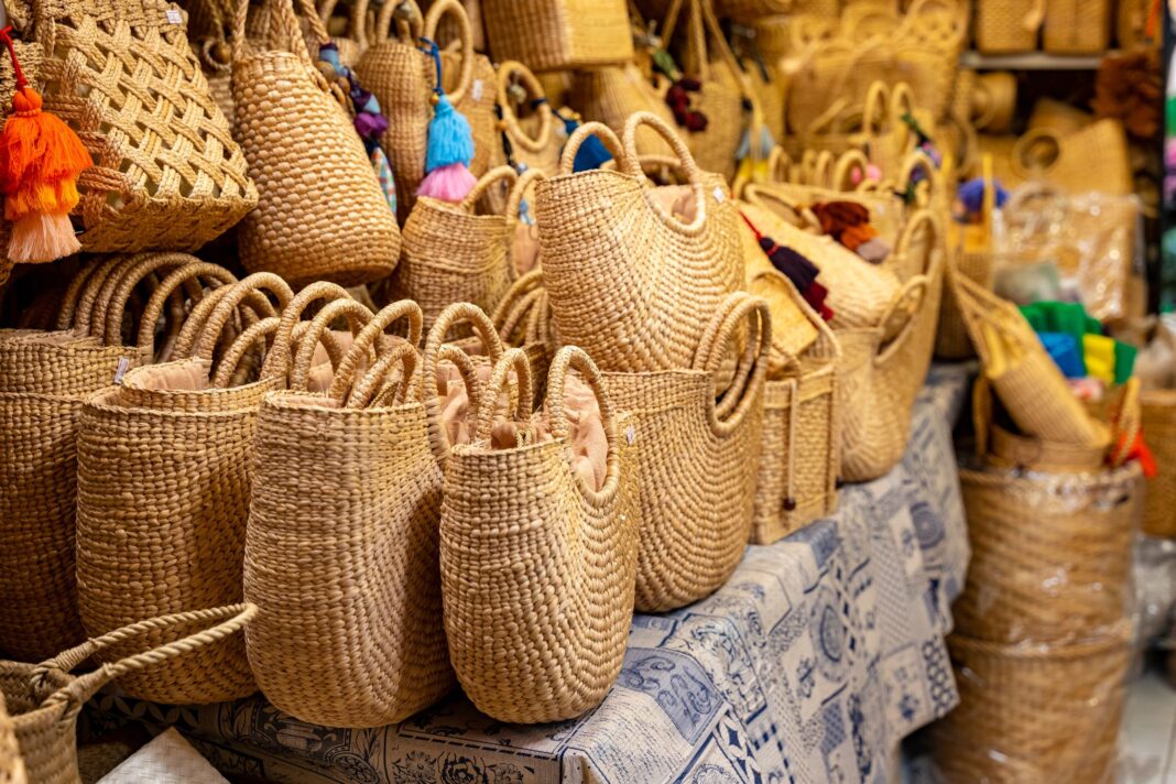 Handmade jute basket