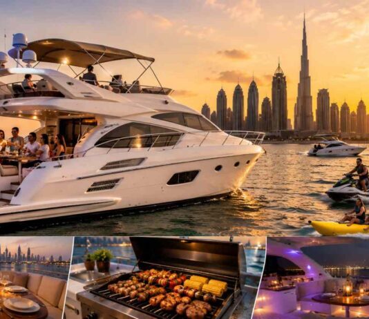 Best Places to See Dubai by Yacht: Marina, Palm Jumeirah, Atlantis and Burj Al Arab private yacht charter Dubai